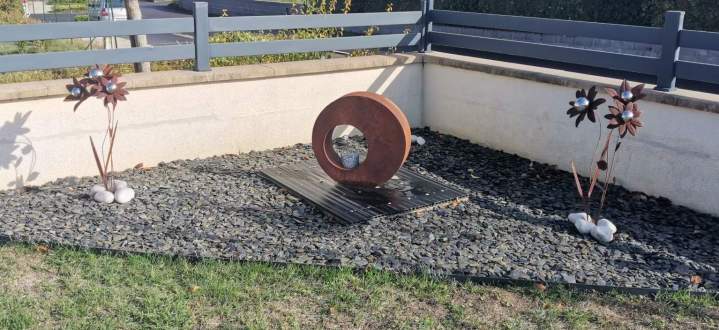 fleur rouillée photophore rouillé